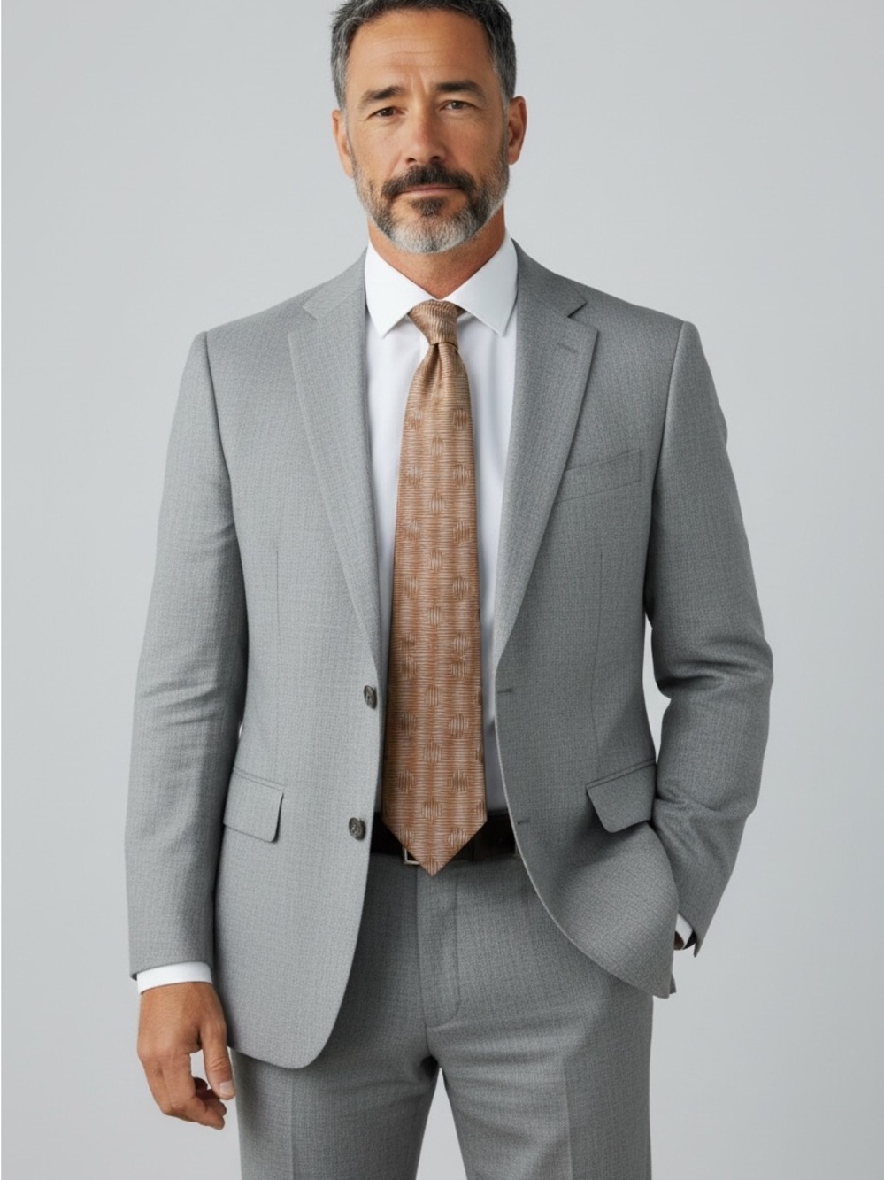 Geometric Silk Tie - Men's Formal Accessory